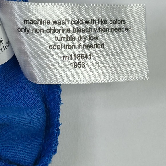 LANE BRYANT Eyelet & Knit Notch Neck Blouse WOMENS 14 / 16 SHORT SLEEVE Blue NWT - Picture 8 of 11